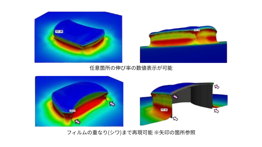 フィルムの貼り付け結果データ